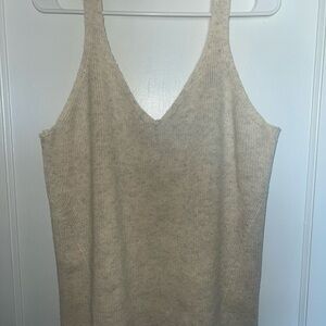 Old Navy Cream Knit V-Neck Top